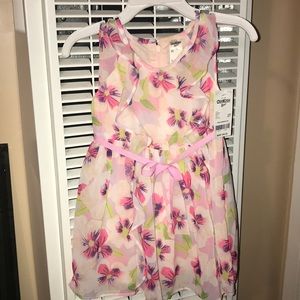 OshKosh Toddler Girls Chiffon Pink Flower Dress
